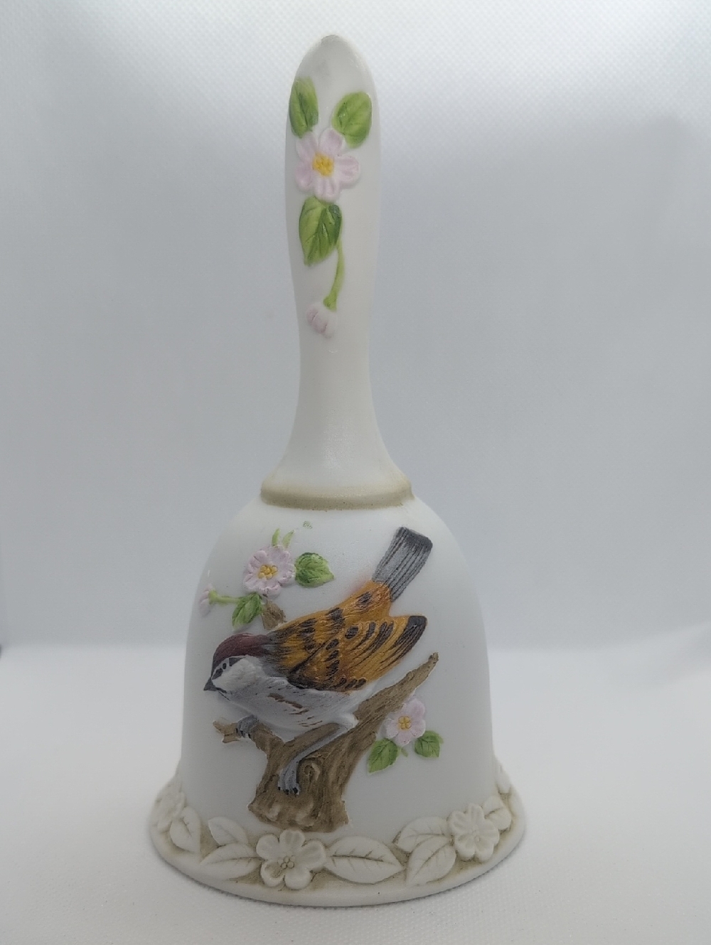Vtg Lefton Hand Painted  Ceramic Bird Motif Decorative Bell